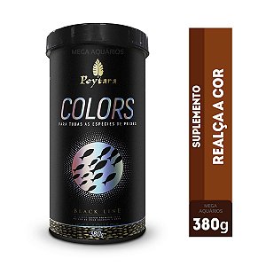 Ração peixes Poytara Colors 380g suplemento realça as cores