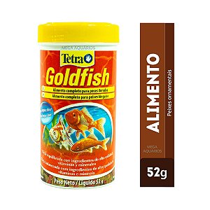 Ração peixes Tetra Goldfish Flakes 52g Kinguios Betta Carpas água doce