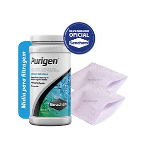 Kit Seachem Purigen 250ml + Bolsa saquinho Bag Tnt 9x11cm aquario