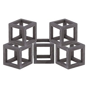 Enfeite aquario quadrado cubo cerâmica esconderijo abrigo camarões peixes
