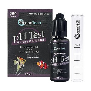 Teste OceanTech PH 7,3 a 9,2 aquário marinho e ciclídeos