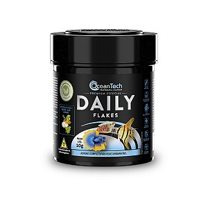 Ração OceanTech Daily Flakes 10g peixes aquário comunitário dia a dia