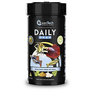 Ração OceanTech Daily gran 125g peixes aquário comunitário dia a dia