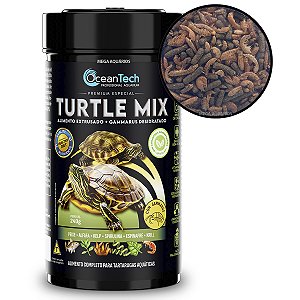 Mix de ração + gammarus OceanTech Turtle Mix 240g tartarugas aquáticas