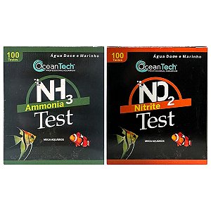 Kit de testes OceanTech nh3 amônia no2 nitrito aquário