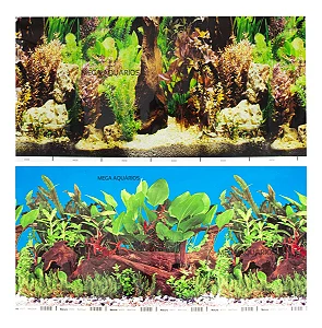 Enfeite aquário Aquam painel estampado dupla face 100x30cm PN03