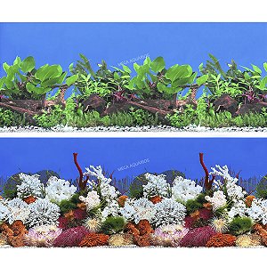 Enfeite aquário Aquam painel estampado dupla face 100x70cm PN04