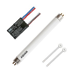 Kit reator + soquete + lâmpada actínica UV-A 4W aquário marinho corais