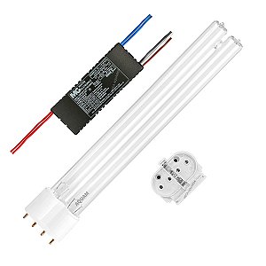 Kit lâmpada UVC PL 24W germicida ultravioleta filtro UV soquete reator