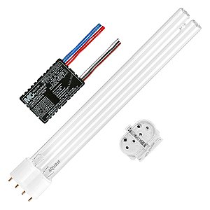 Kit lâmpada UVC PL 36W germicida ultravioleta filtro UV soquete reator