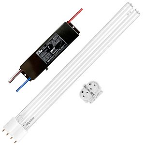 Kit lâmpada UVC PL 60W germicida ultravioleta filtro UV soquete reator
