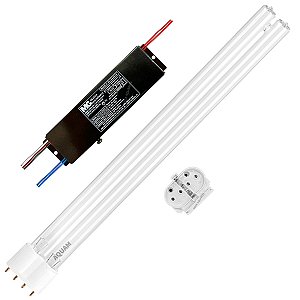 Kit lâmpada UVC PL 95W germicida ultravioleta filtro UV soquete reator