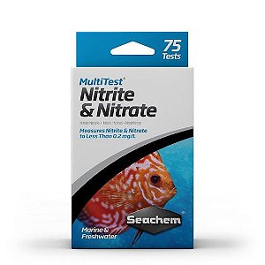 Seachem multi teste nitrite e nitrate 75 Testes Marine basic aquário