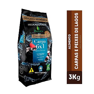 Ração Poytara premium Carpa 6X1 peixes de lago Carpas e Kinguios 3KG