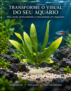 Planta de Seda Artificial para Aquário 18cm com Base de resina se06