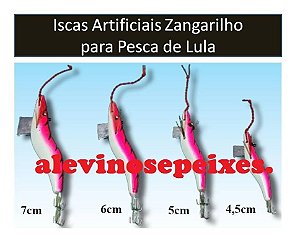 Iscas Artificiais Para Pesca De Lula - 7cm. Anzol,linha,sabi