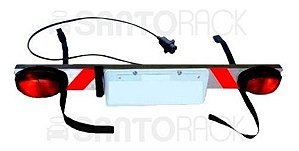 Régua Sinalização Suporte De Placa Transbike Com Luz De Led
