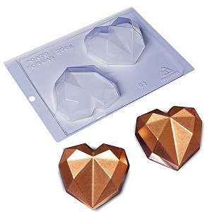 Forma Especial De Chocolate Coração Diamond 200g Confeitaria