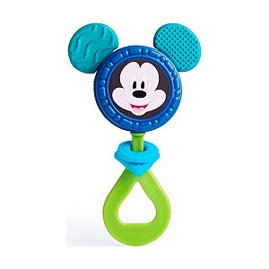 Chocalho Macio Mickey Mouse Disney Mordedor Para Bebe Azul