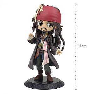 Boneco Jack Sparrow Q Posket Disney Miniatura Colecionável