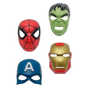 Kit Máscaras Avengers Super Heróis Marvel Fantasia Infantil