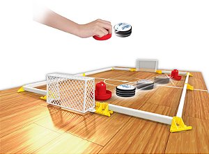 Mini Mesa de Air Hockey Infantil, Rebata o disco flutuante e faça