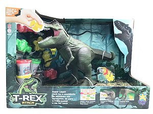 Dinossauro T-REX com Som LUZ e Fumaça TOYNG 42492 – Starhouse Mega Store