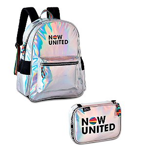Kit Mochila e Estojo Holográfico Clio - Now United