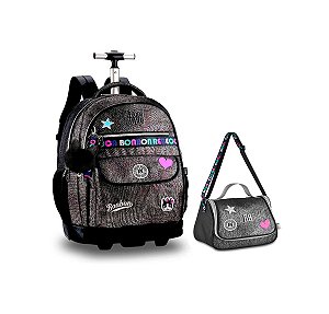 Mochila Rebecca Bonbon RB3119PT + Lancheira RB3124PT