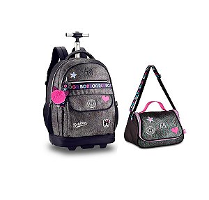 Kit Mochila Rebecca bonbon RB3119PTRS+Lancheira RB3124PTRS