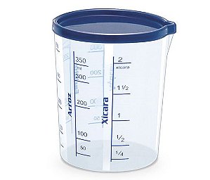 Copo medidor Dosador Graduado 400ml Com Tampa Para Cozinha