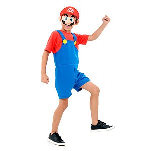 Fantasia Super Mario Bros Infantil Curta TAM P - Sula