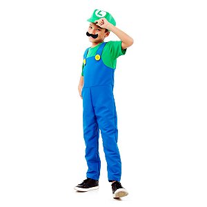 Fantasia Infantil Luigi Super Mario Luxo - Sulamericana