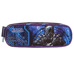 Estojo Escolar Duplo King Of Wakanda Pantera negra