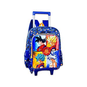 Mochila De Rodinha Dragon Ball Goku Infantil Coral