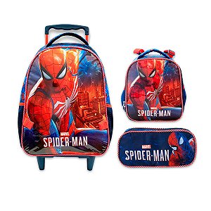 Super Kit Escolar Volta as Aulas com Homem Aranha Infantil