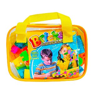 Brinquedo Blocos de Montar Educacional Coloridos Infantil