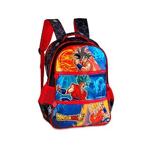 Mochila Costas Escolar Goku Dragon Ball Super Vermelho