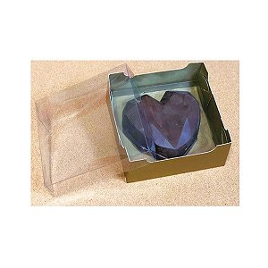 Embalagem De Chocolate Caixa Decorativa Coração Lapidado 50g