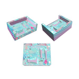 Kit Confeiteiro Caixa Decorativa Fundo do Mar Mini com Visor
