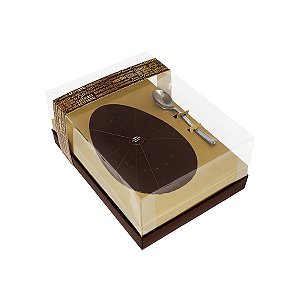 5 UN Caixa Chocolate Para Ovo de Colher 350G Cor Dourado