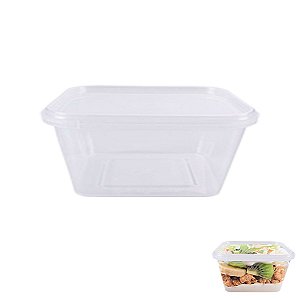 Pote Quadrado 150ml 20un Bolo De Pote Microondas Freezer