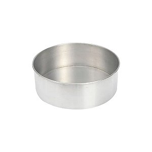 Forma Redonda 25x10cm Assadeira Para Bolo Torta Fundo Fixo