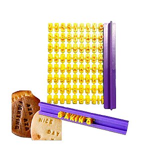 Marcador Carimbo Letras e Números  De Massas e Biscuit