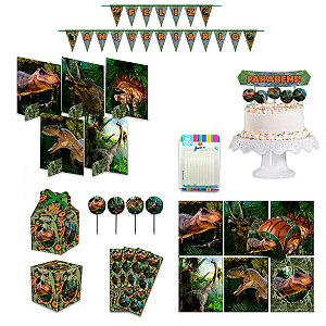 Kit Só Um Bolinho Dino Park Decoração Aniversário Junco