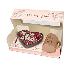 Caixa de Chocolate Coração Decorativa Amor sem igual 500G
