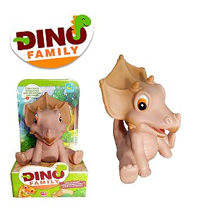 Brinquedo Dino Family Triceratops Baby Ken Infantil