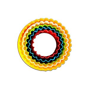 Kit Jogo Forminhas de Moldar Biscoitos Redondo Confeitaria