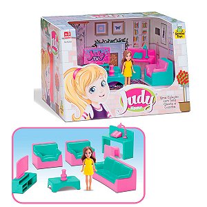 Brinquedo Casinha de Boneca Sala Judy Home Infantil