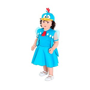 Fantasia Infantil Vestido Galinha Pintadinha Bebê C/ Chapéu